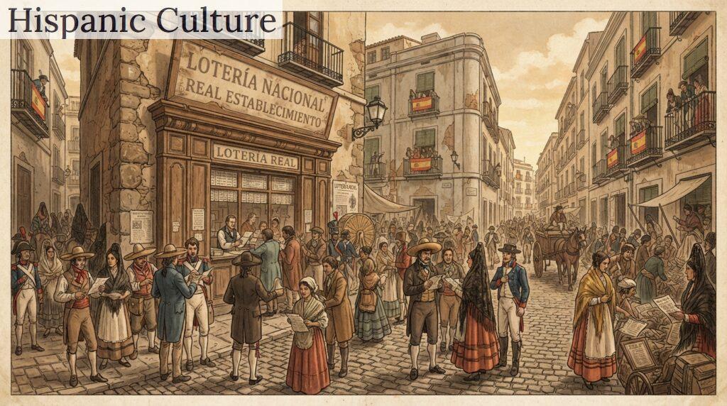 Recreación histórica del origen de la Lotería de Navidad en 1812